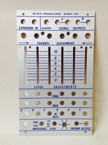 207 front panel (for DIY kit)