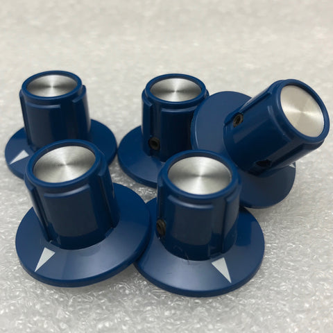 Rogan "Alpha" series knobs, Small Blue Skirted (pack of 5)